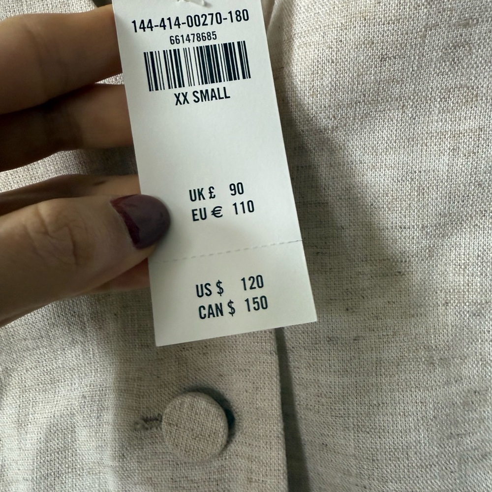 Linen Abercrombie & Fitch Cream Blazer - Picture 3 of 5